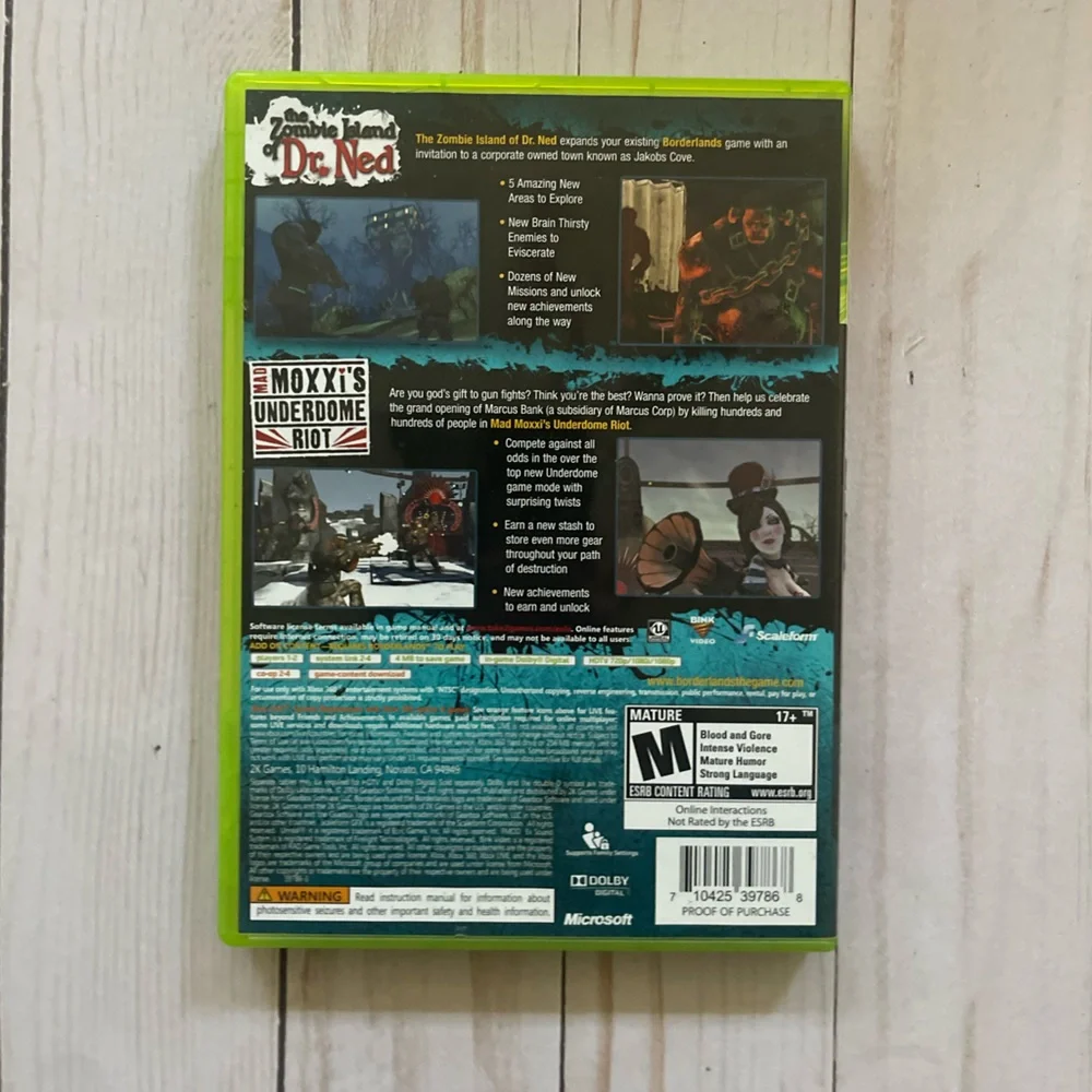 Xbox 360 Borderlands game